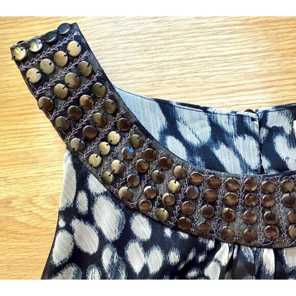 Studio 1 - Flowy Tiered Ruffle Dress - Size 16 - Sleeveless - Egyptian Neckline - Picture 2 of 13